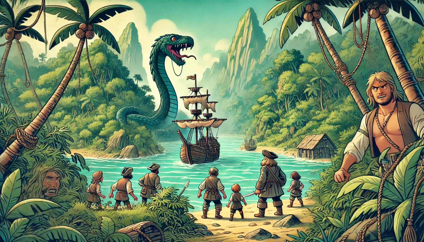 Captain Finn and the Treasure of the Lost Island - Pirate Story for Kids - Sea Serpent Island