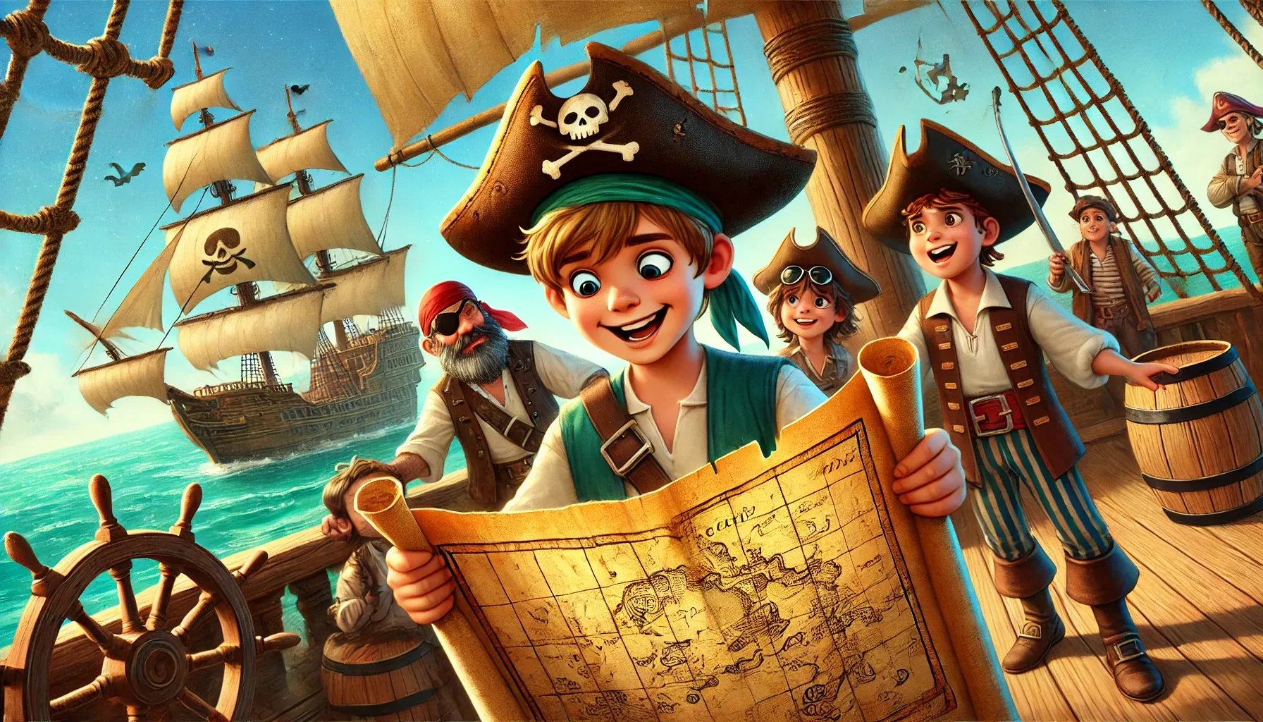 Captain Finn and the Treasure of the Lost Island - Pirate Story for Kids