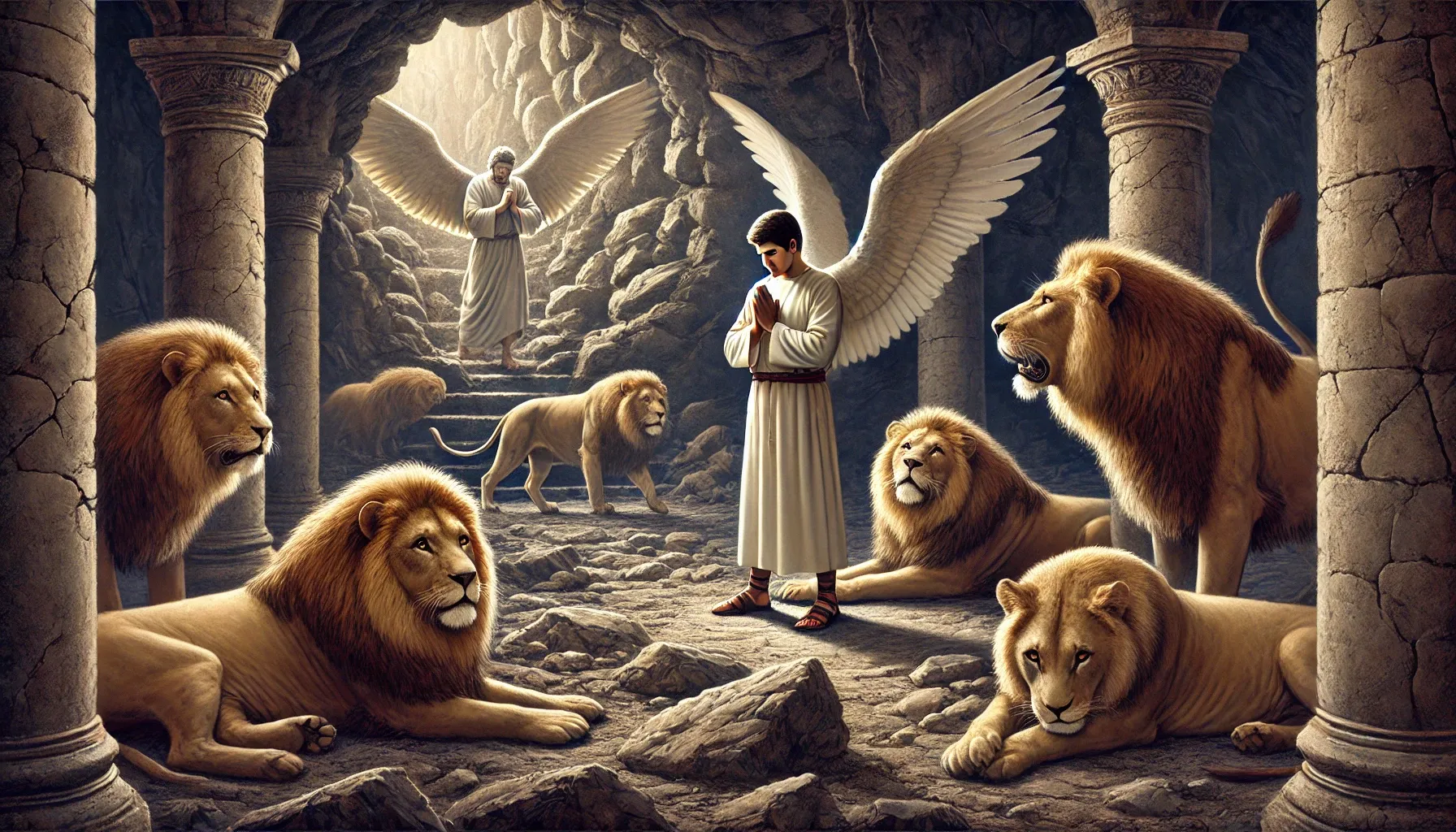 Daniel in the Lion's Den - Bible story for kids. Pay to God - Daniel and the Lions