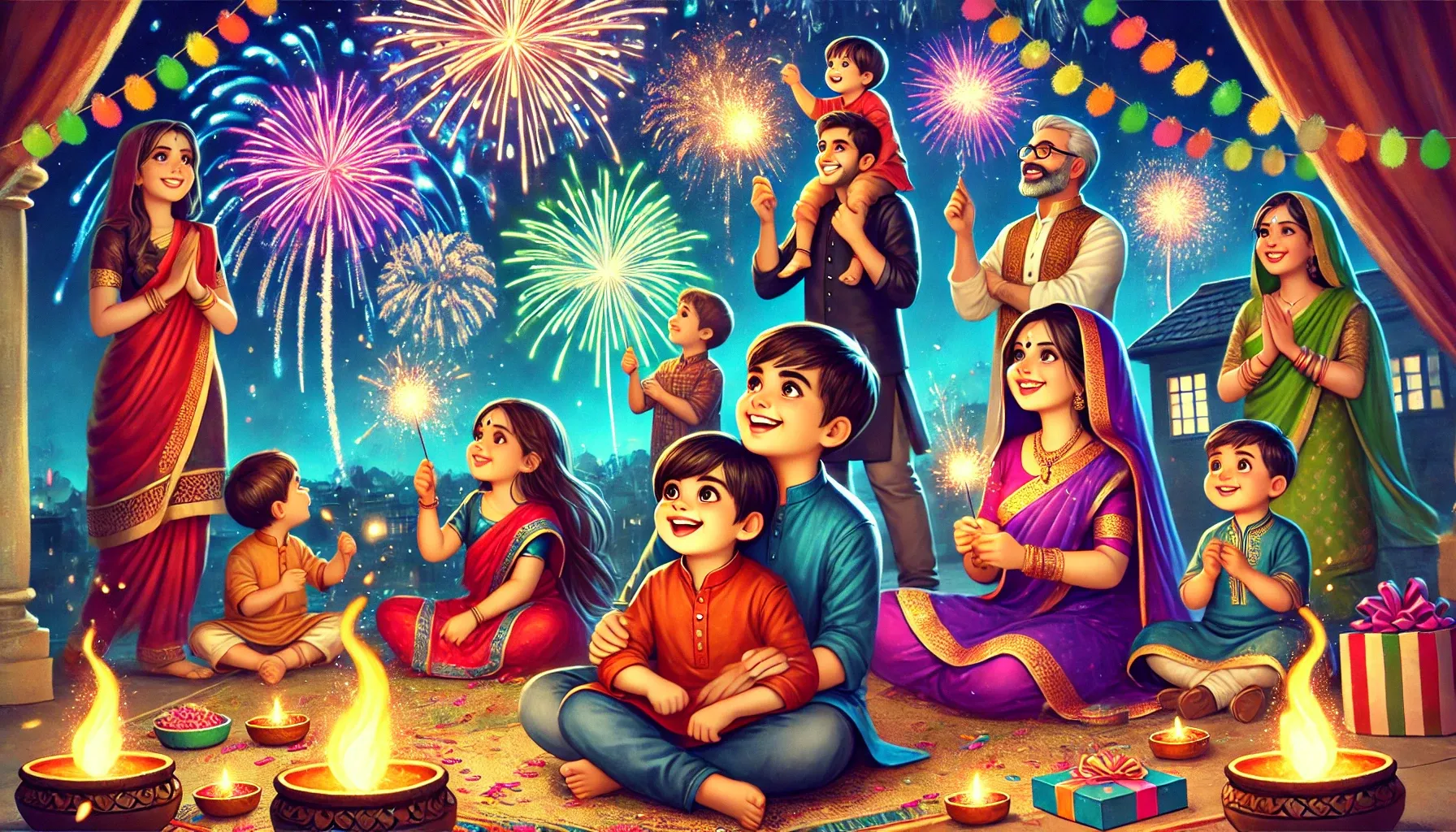 Lighting the Diyas - Diwali story for kids.