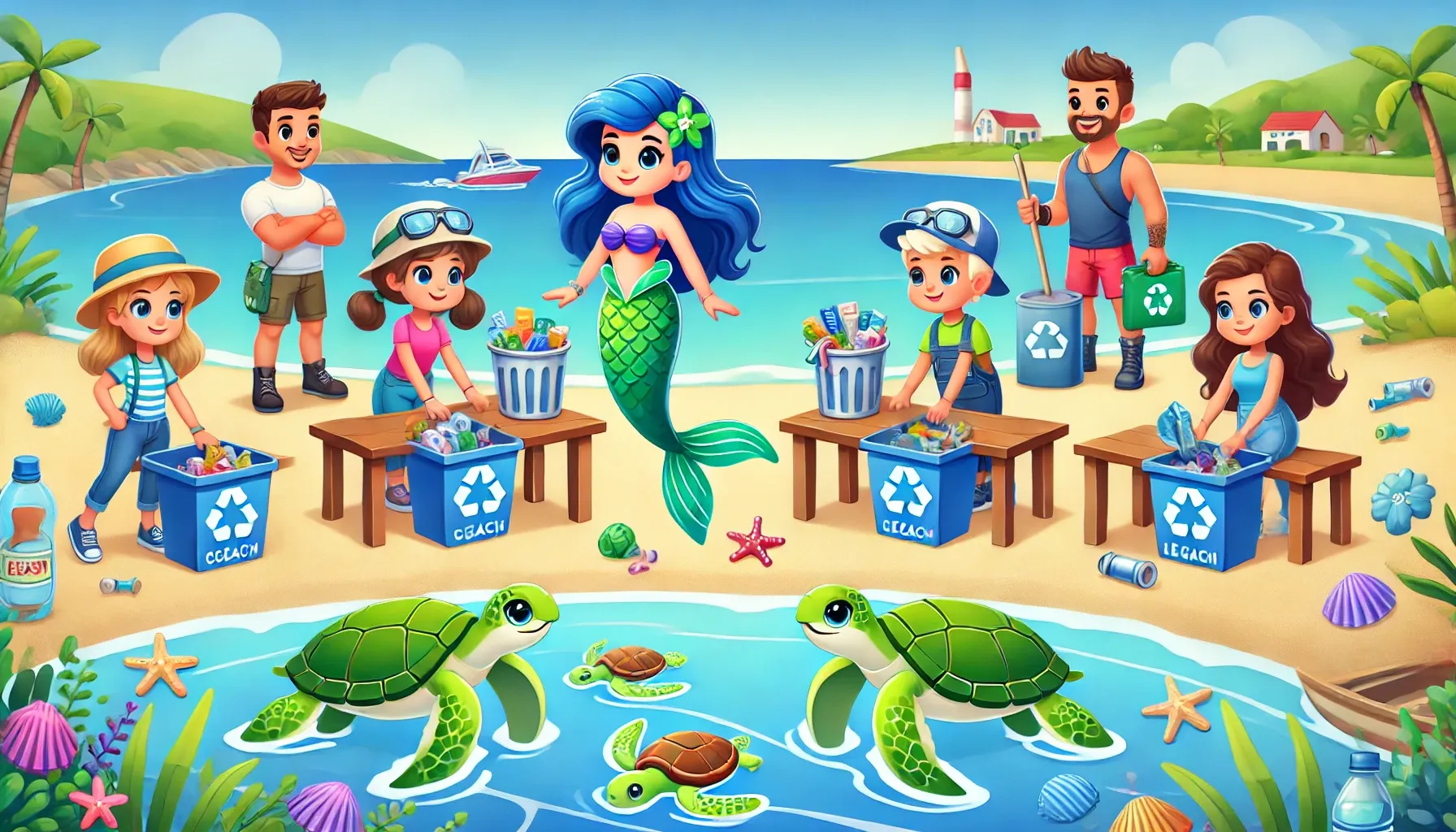 Marina, the Mermaid Part 6 - Story for Kids - Save the Ocean