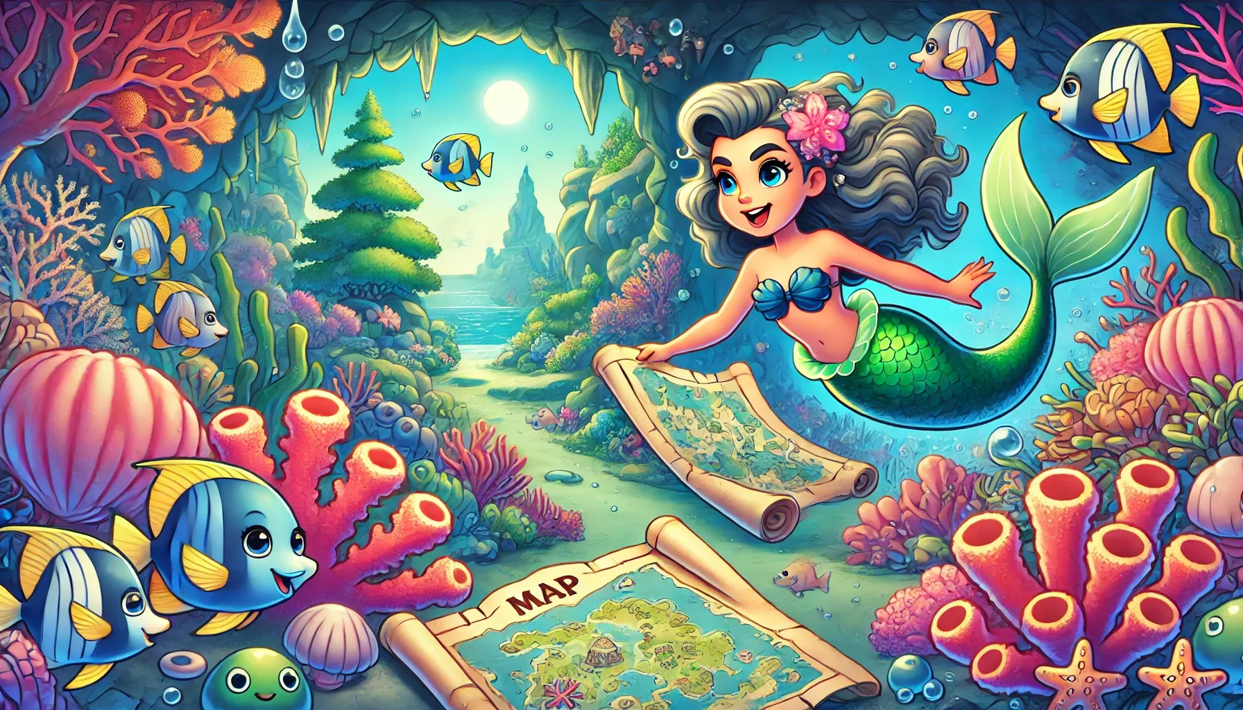 Marina and the Enchanted Lagoon - Mermaid Story for Kids