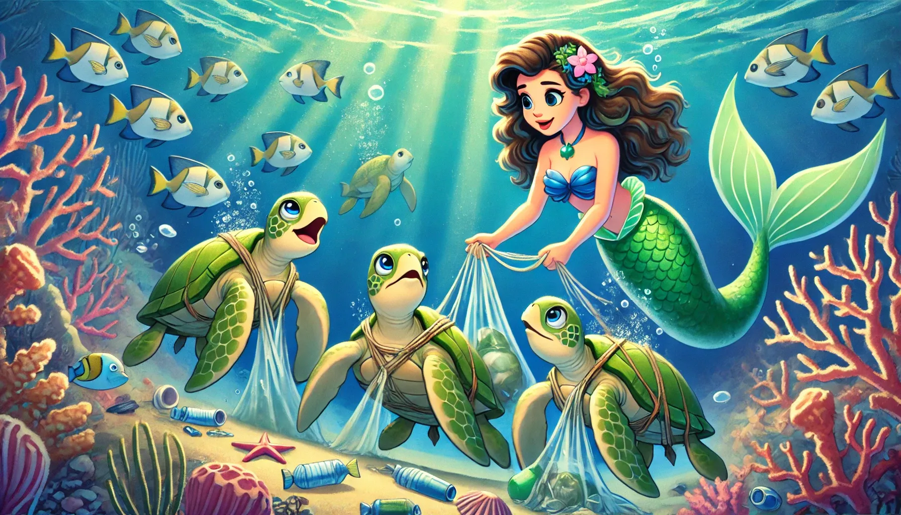 The Alliance with the Sea Turtles - Mermaid story for kids