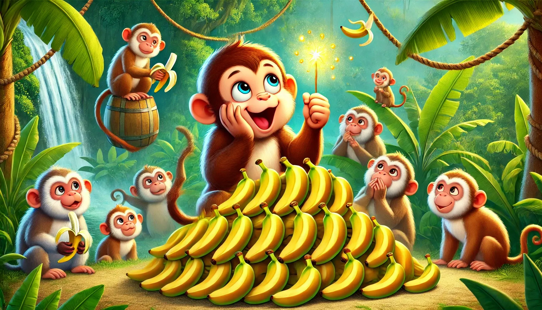 The Golden Fish and the Naughty Monkey - Tamil Story for Kids - Bananas