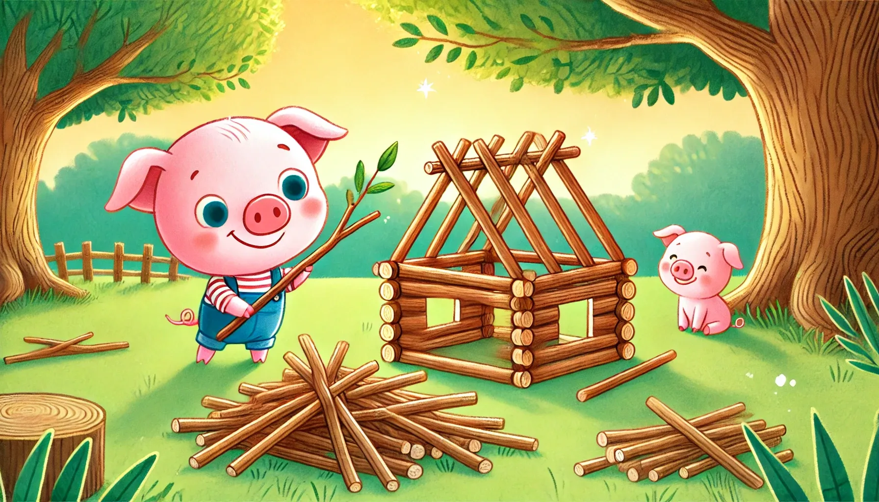 The Stick House - The three little pigs