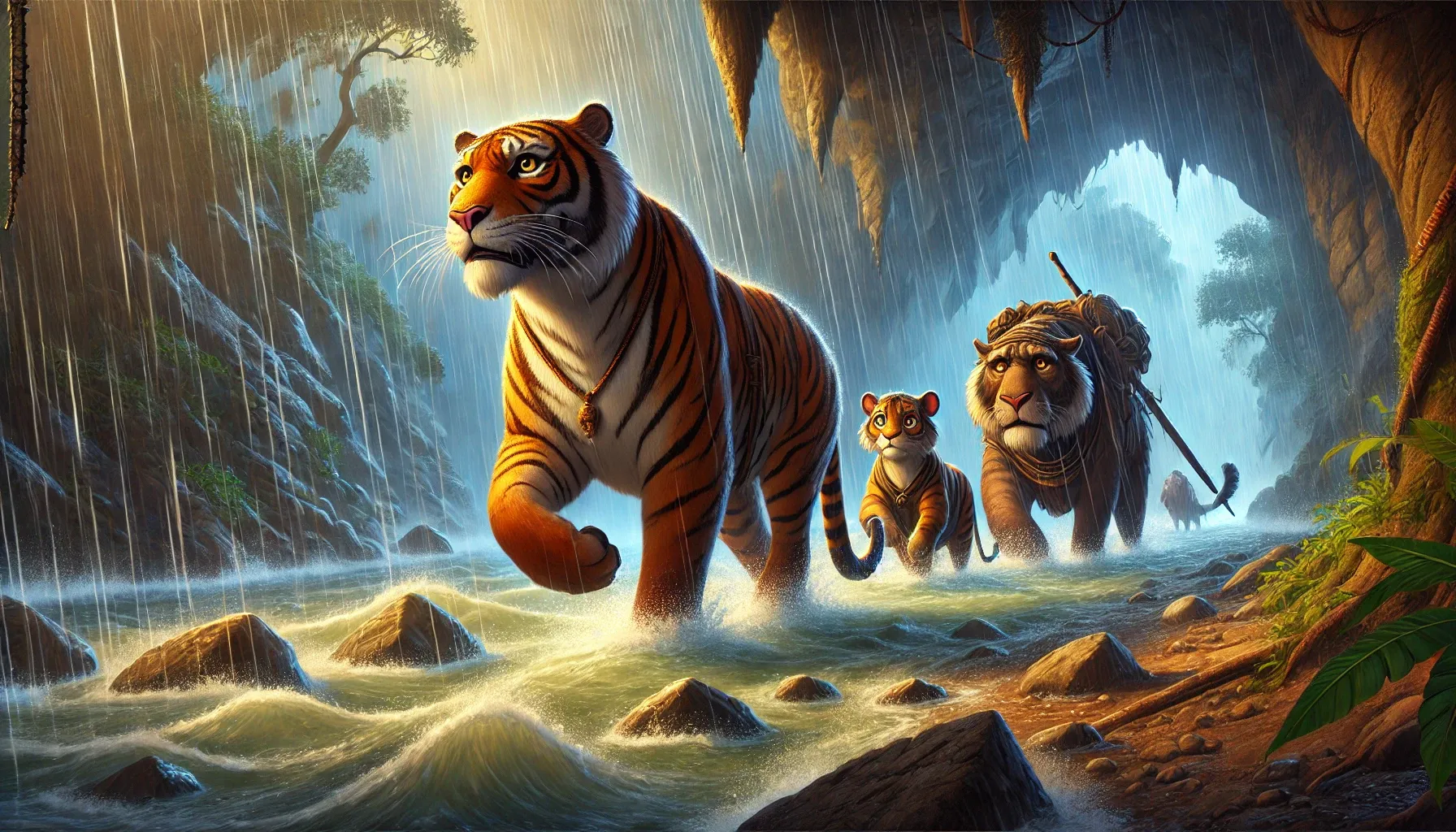 The Stormy Challenge - tiger story for kids