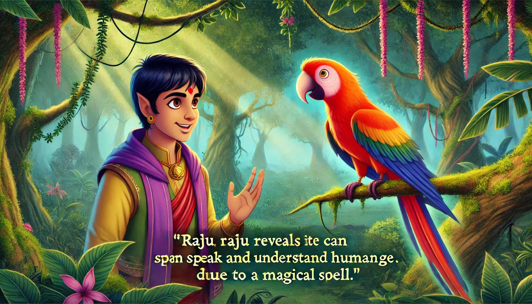 The Tale of the Talking Parrot - Tamil Story for Kids - Raju