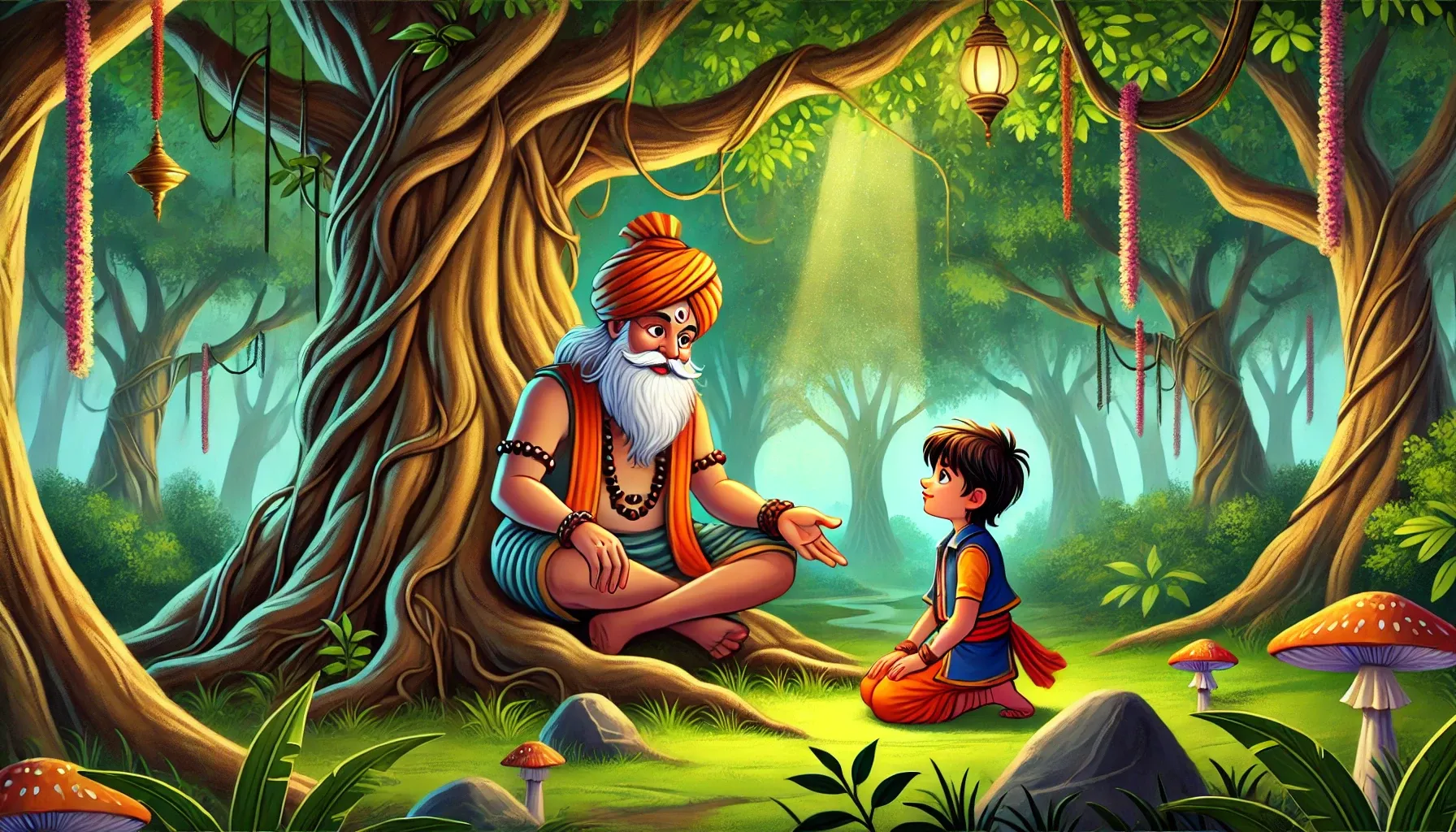 The Wise Old Sage - Hindi story for kids