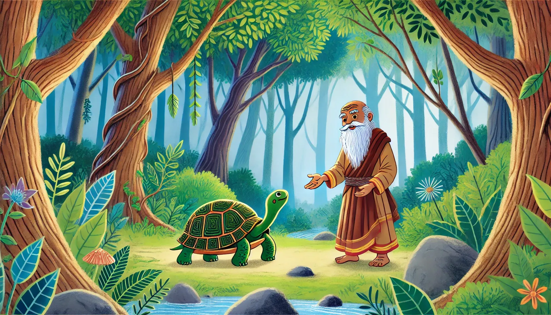 The Wise Turtle - hindi story for kids