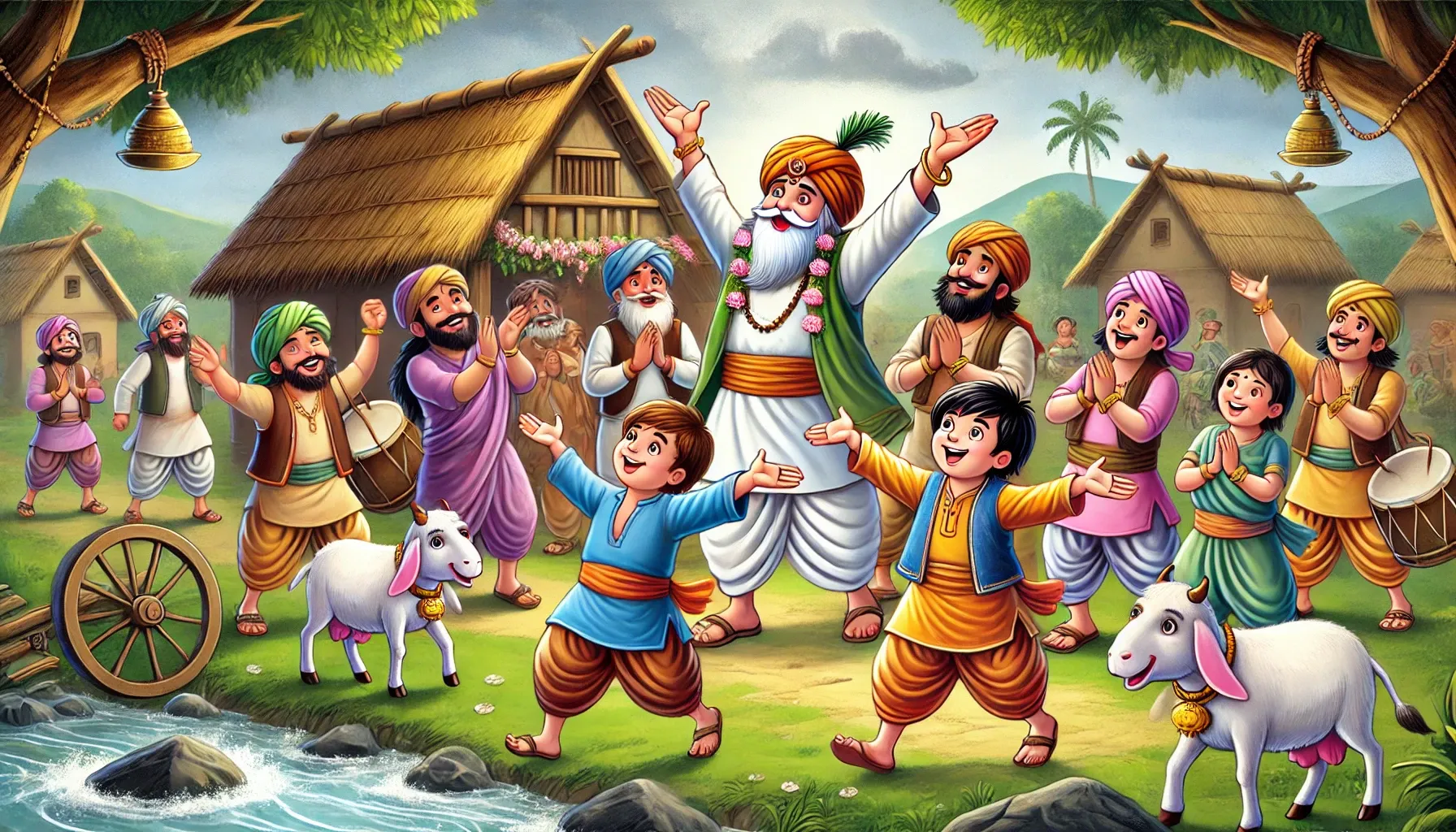 The village united - Hindi story for kids