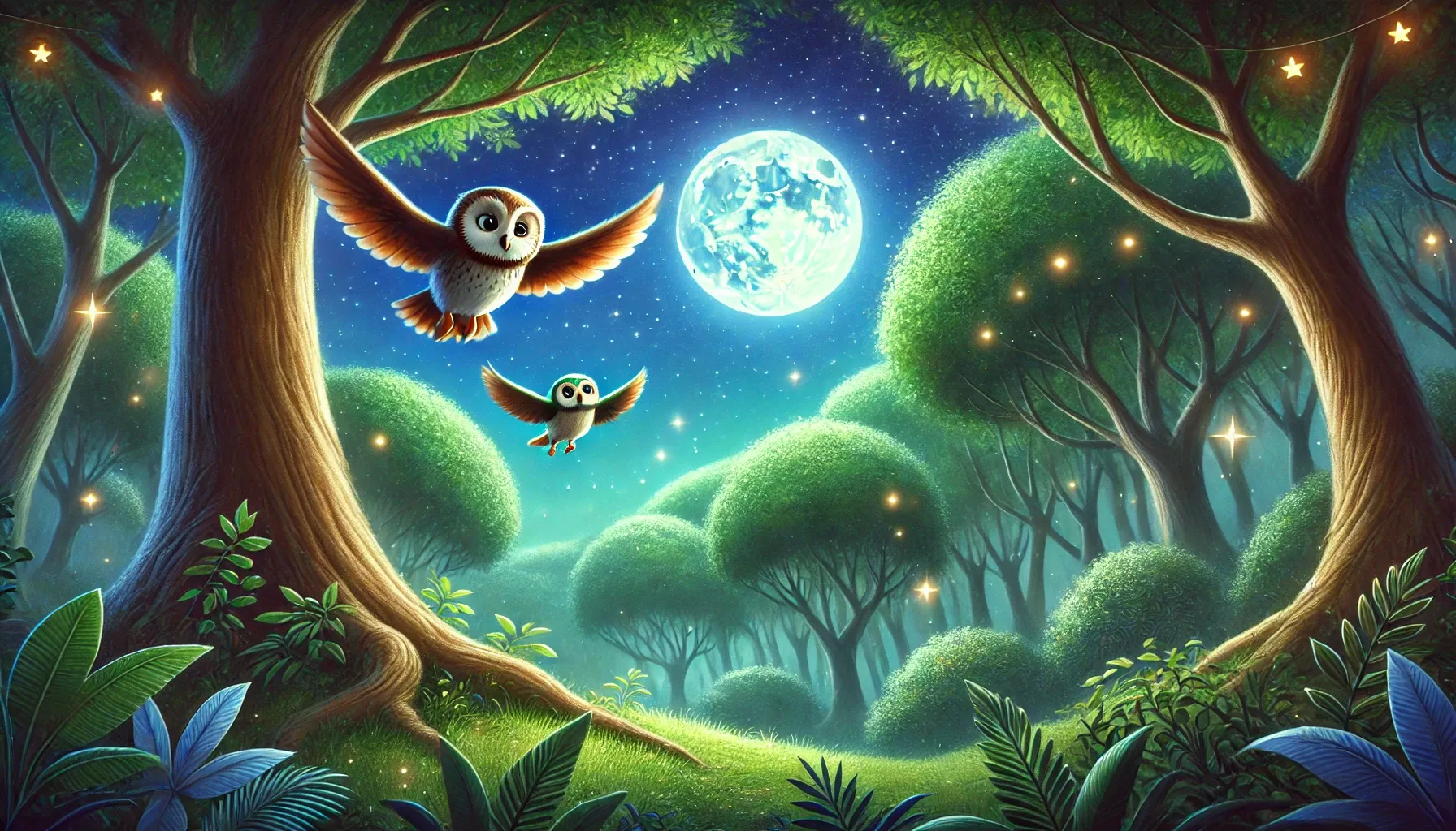 The Sleepy Owl’s Nighttime Adventure - Bedtime Story