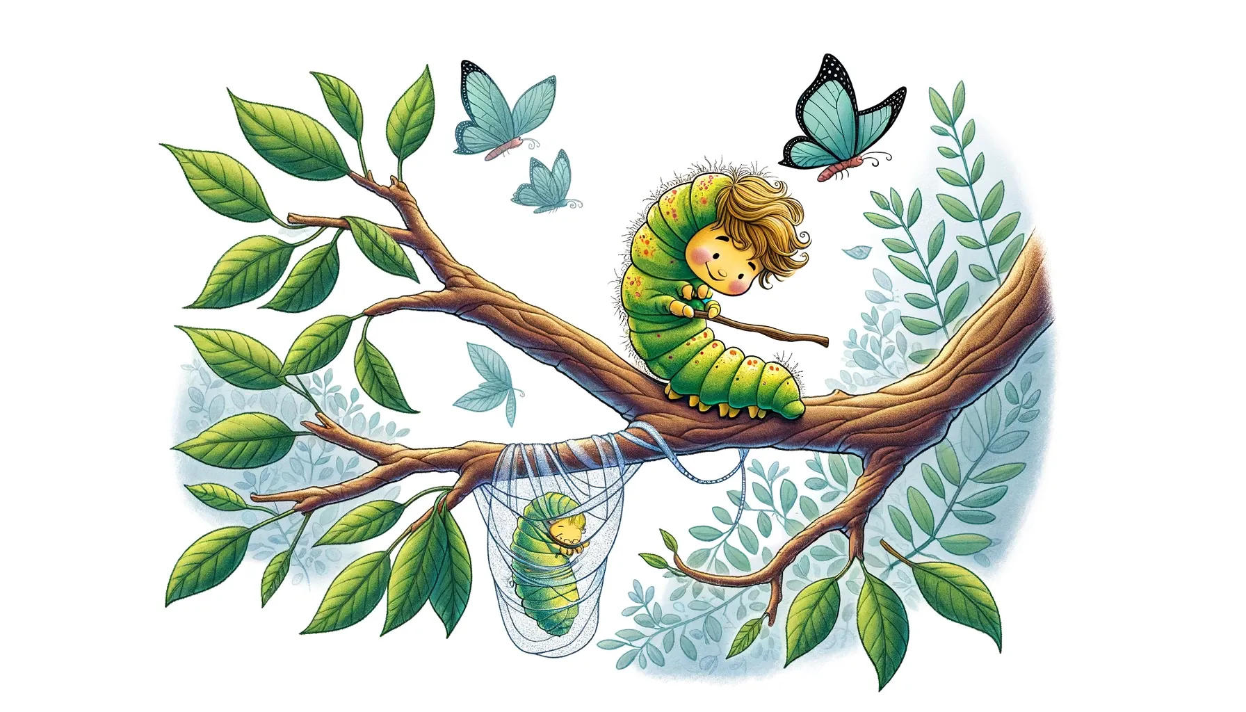 Lila, the Brave Butterfly - Story for Kids - Catterpillar.