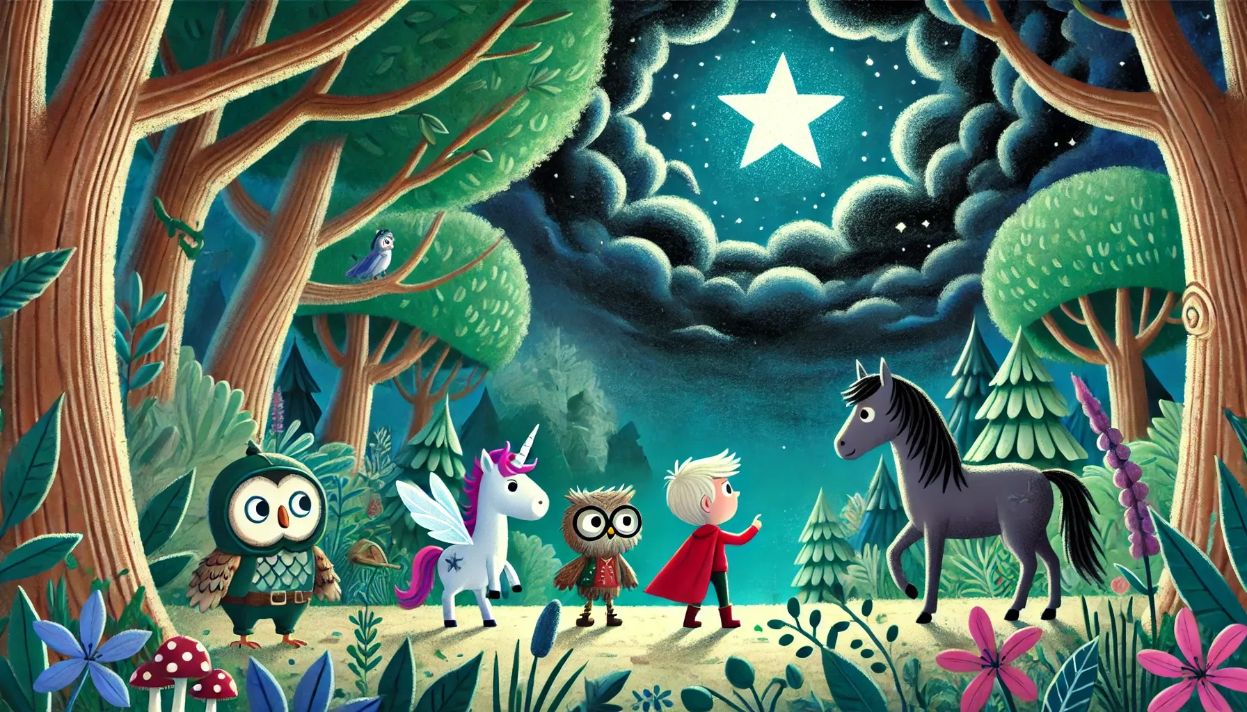 Star's Magical Quest - Unicorn Story for Kids - friends in the forest fairy - best friends