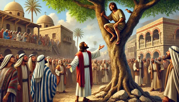 The Story of Zacchaeus - Bible Stories for Kids  - Jesys and Zacchaeus - Zacchaeus in Jerico