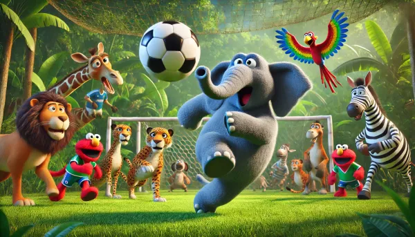 Elmo and the Playful Elephant's Sports Adventure